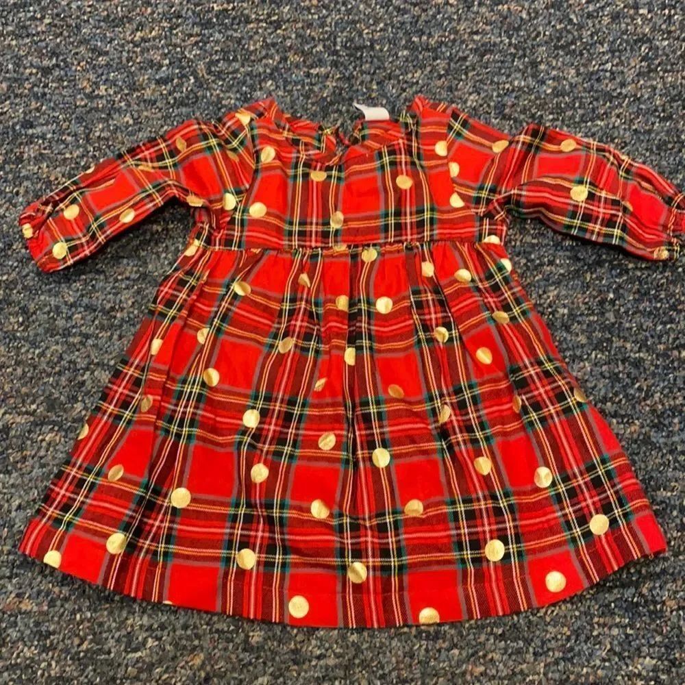 Old Navy Plaid Dress sz. 3-6 m NWT